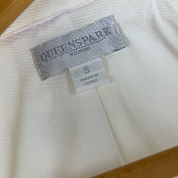 Vintage Queenspark White Bikers Jacket - Size S - Picture 9 of 12